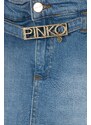 Suknja-hlače Pinko Up boja: plava, bez uzorka, podesivi struk