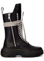 Kožne gležnjače Rick Owens x Dr. Martens 1918 Calf Length Boot za žene, boja: crna, ravni potplat, DW01D7808