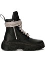Kožne gležnjače Rick Owens x Dr. Martens 1460 Jumbo Lace Boot za žene, boja: crna, ravni potplat, DW01D7810