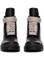 Kožne gležnjače Rick Owens x Dr. Martens 1460 Jumbo Lace Boot za žene, boja: crna, ravni potplat, DW01D7810