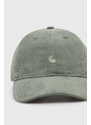 Pamučna kapa sa šiltom Carhartt WIP Harlem Cap boja: zelena, bez uzorka, I028955.1YFXX