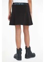 Dječja suknja Calvin Klein Jeans boja: crna, mini, širi se prema dolje