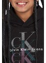 Dječja haljina Calvin Klein Jeans boja: crna, mini, oversize