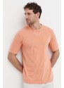 Pamučna majica Drykorn za muškarce, boja: narančasta, bez uzorka