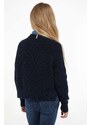 Dječji pamučni pulover Tommy Hilfiger boja: tamno plava, topli