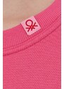 Dukserica United Colors of Benetton za žene, boja: ružičasta, bez uzorka