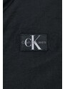 Jakna Calvin Klein Jeans za muškarce, boja: crna, za prijelazno razdoblje, oversize