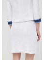 Suknja Luisa Spagnoli boja: bijela, mini, širi se prema dolje