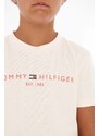 Dječja pamučna majica kratkih rukava Tommy Hilfiger boja: ružičasta, s tiskom