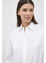 Košulja Theory za žene, boja: bijela, regular, s klasičnim ovratnikom