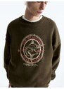 Pull&Bear Sweater majica maslinasta