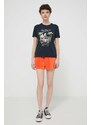 Kratke hlače Billabong za žene, boja: narančasta, s aplikacijom, visoki struk, EBJNS00108