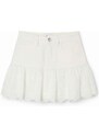 Dječja traper suknja Desigual boja: bijela, mini, širi se prema dolje