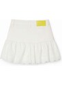 Dječja traper suknja Desigual boja: bijela, mini, širi se prema dolje