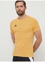 Majica kratkih rukava za trčanje adidas Performance Adizero boja: žuta, bez uzorka, IR7126