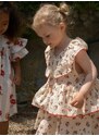 Dječja pamučna haljina Konges Sløjd boja: narančasta, mini, širi se prema dolje