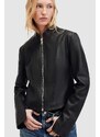 Kožna jakna AllSaints SADLER JACKET za žene, boja: crna, za prijelazno razdoblje, WL508Z