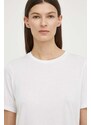 Pamučna majica Theory za žene, boja: bijela