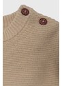 Pamučni pulover za bebe zippy boja: bež