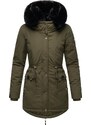 NAVAHOO Zimska parka 'Sweety Deluxe' kaki / crna