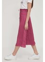 Suknja Pepe Jeans boja: ružičasta, midi, širi se prema dolje