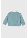 Pamučna bluza za bebe Emporio Armani x The Smurfs boja: tirkizna, s aplikacijom