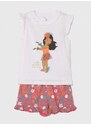 Dječja pamučna pidžama zippy boja: bijela, s uzorkom
