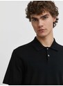 Polo majica Theory za muškarce, boja: crna, bez uzorka