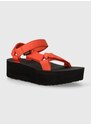 Sandale Teva Flatform Universal za žene, boja: narančasta, s platformom, 1008844