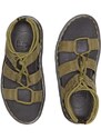 Kožne sandale Dr. Martens Nartilla za žene, boja: zelena, s platformom, DM31738357