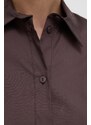 Košulja za plažu Max Mara Beachwear za žene, boja: smeđa, regular, s klasičnim ovratnikom, 2416111019600