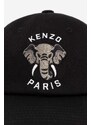 Pamučna kapa sa šiltom Kenzo boja: crna, s aplikacijom, FE58AC601F41.99