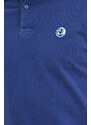 Pamučna polo majica Save The Duck boja: tamno plava, s aplikacijom