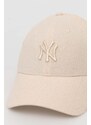 Kapa sa šiltom New Era boja: bež, s aplikacijom, NEW YORK YANKEES