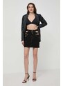 Suknja Versace Jeans Couture boja: crna, mini, ravna, 76HAE858 DW060L54