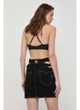 Suknja Versace Jeans Couture boja: crna, mini, ravna, 76HAE858 DW060L54