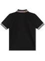 Dječja polo majica HUGO boja: crna, s tiskom