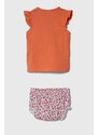 Pamučna pidžama za bebe zippy boja: narančasta, s tiskom