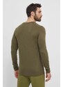 Vunena majica dugih rukava Fjallraven Abisko Wool boja: zelena, bez uzorka, F87194