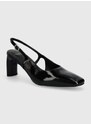 Kožne salonke Vagabond Shoemakers VENDELA boja: crna, s debelom potpeticom, s otvorenom petom, 5723-160-20