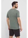 Vunena majica kratkih rukava Fjallraven Abisko Wool Logo boja: zelena, bez uzorka, F86977