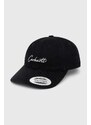 Pamučna kapa sa šiltom Carhartt WIP Delray Cap boja: crna, s aplikacijom, I031638.K02XX