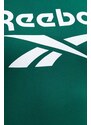 Pamučna majica Reebok Identity za žene, boja: zelena, 100076000