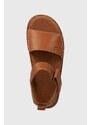 Kožne sandale UGG Goldenstar za žene, boja: smeđa, s platformom, 1156431