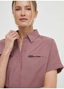 Košulja Columbia Boundless Trek za žene, boja: ružičasta, regular, s klasičnim ovratnikom, 2073031
