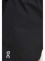 Kratke hlače za trčanje On-running Essential boja: crna, bez uzorka, visoki struk