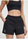 Kratke hlače za trčanje On-running Essential boja: crna, bez uzorka, visoki struk