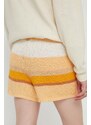 Kratke hlače Billabong Sol Time za žene, boja: narančasta, s uzorkom, visoki struk, ABJNS00272