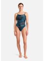ARENA Sportski kupaći kostim 'WATER PRINT' plava / taupe siva / tamo siva / crna