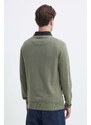 Pamučni pulover Timberland boja: zelena, lagani, TB0A2BMM5901